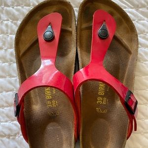 Birkenstock Gizeh cherry red womens 8